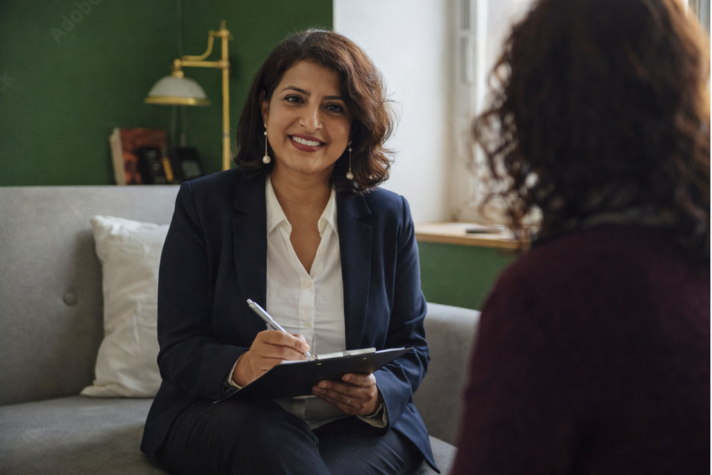 woman counselor with another woman