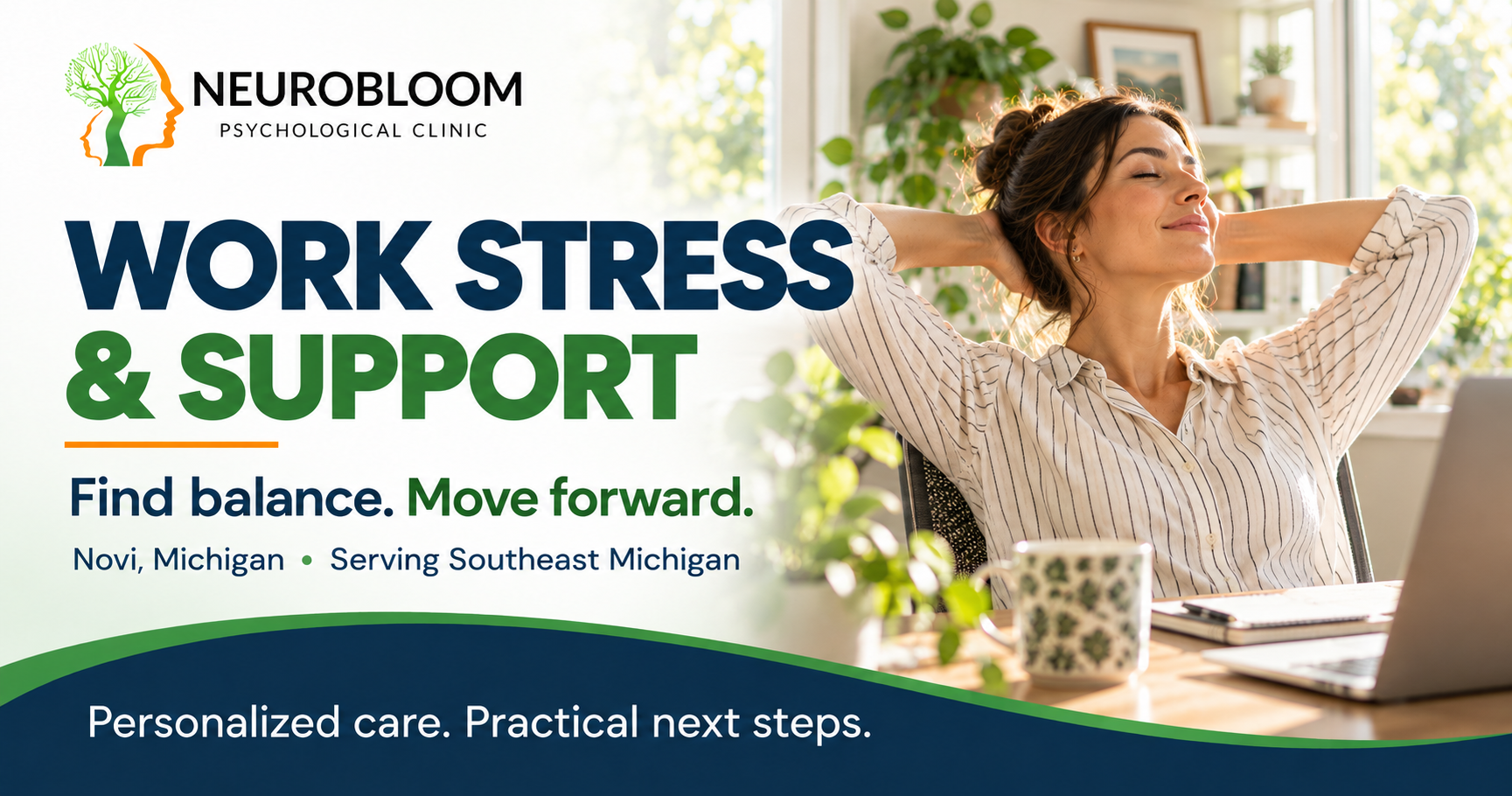 Neurobloom Work Stress and Psychological Support in Novi, Michigan